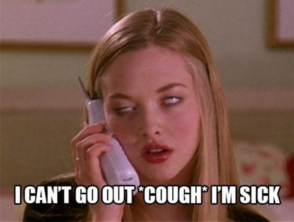A meme of Karen from Mean Girls on the phone saying 