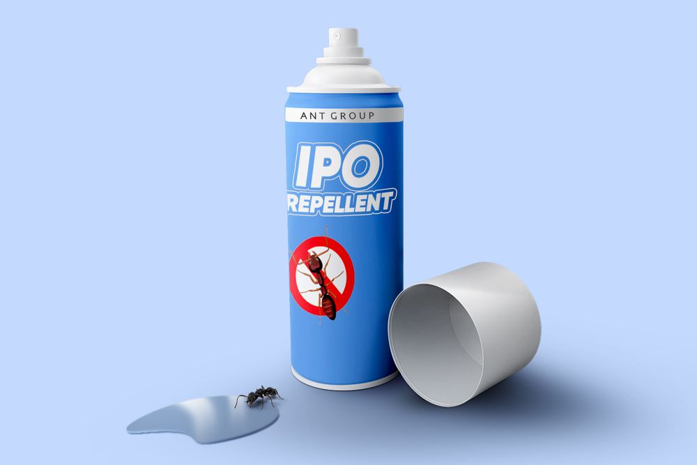 An ant killer spray bottle that reads "IPO repellant" 