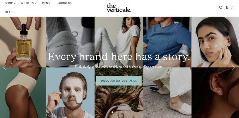 The Verticale DTC brand marketplace launch homepage