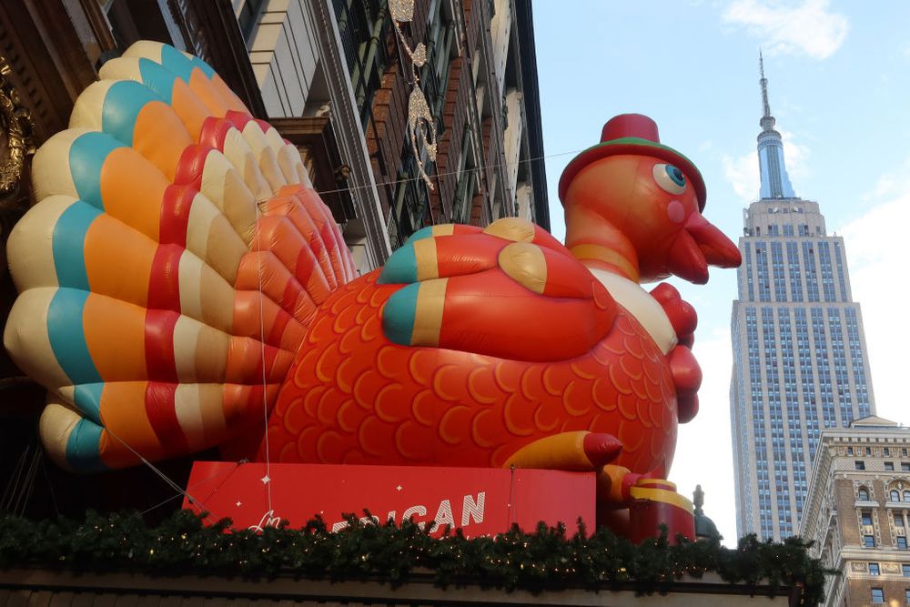 A giant turkey at the 2020 Macy's Thanksgiving Day parade 