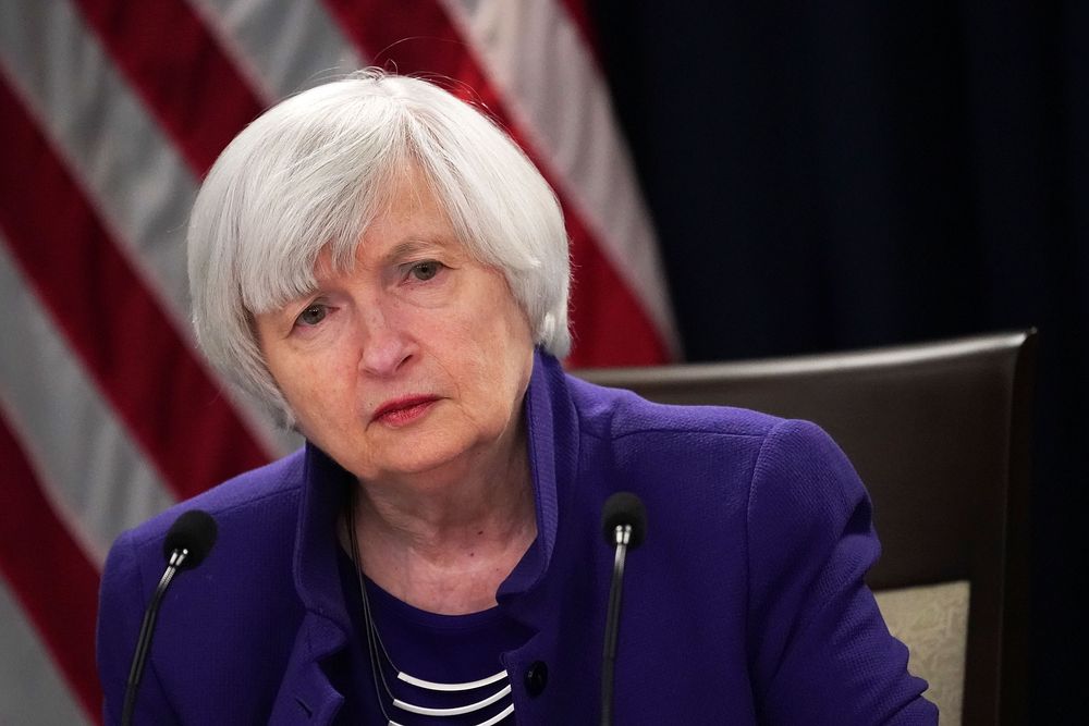 WASHINGTON, DC - DECEMBER 13: Federal Reserve Chair Janet Yellen listen...