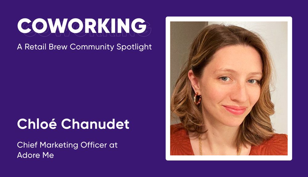 Chloe Chanudet, Chief Marketing Officer at Adore Me, headshot and job description