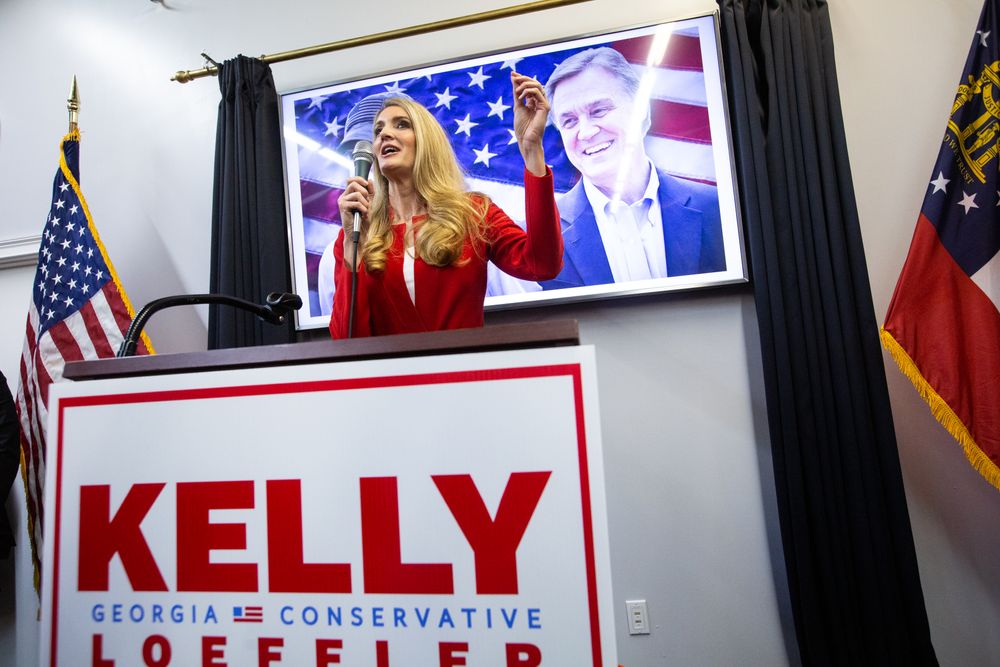 MARIETTA, GA - NOVEMBER 11:  Republican U.S. Senate candidate Kelly Loef...