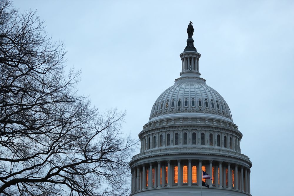 WASHINGTON, DC - JANUARY 08: The U.S. Capitol Building is seen two days ...