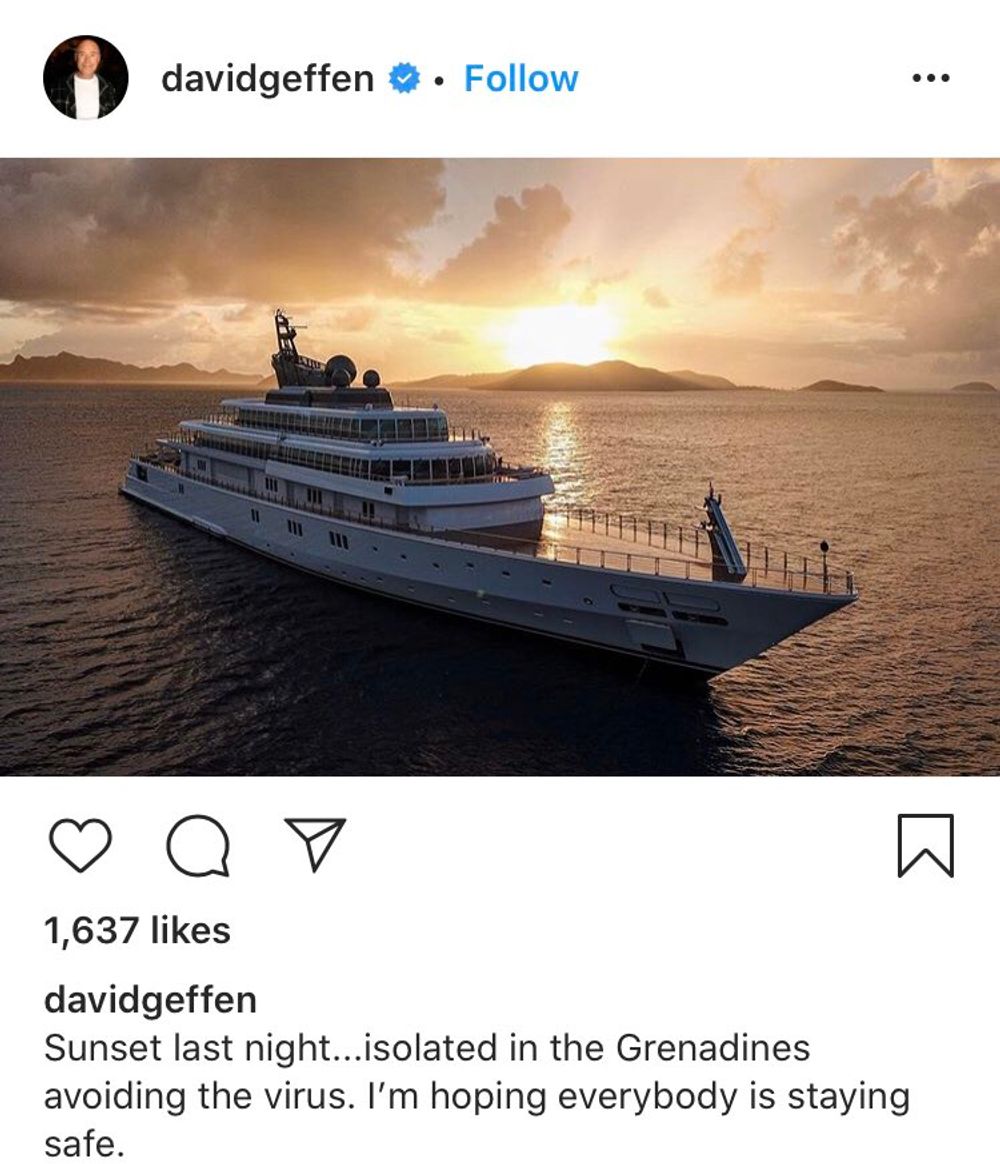 David Geffen's yacht